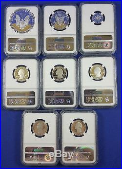 2014 Limited Edition Silver Proof Set NGC PF70-Complete 8 Coin Set-Box and COA