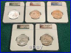 2014 P America ATB 5 oz COMPLETE SET NGC SP70 Early Releases