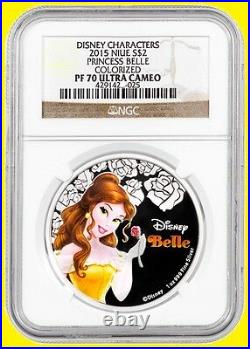 2015 2016 Niue Disney Characters 10 Princesses Complete Set All Ngc Pf 70 Uc