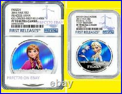 2015 2016 Niue Disney Characters 10 Princesses Complete Set All Ngc Pf 70 Uc