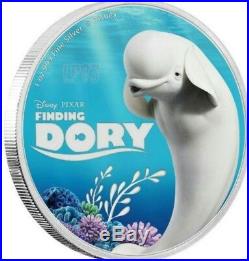 2016 5 OZ SILVER DISNEY PIXAR FINDING DORY COMPLETE 5 COIN SET With CASE N COA