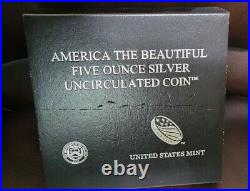 2017 America The Beautiful 5oz Silver Burnished Coins Uncirculated Complete Set