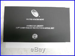 2017 American Liberty 225th Anniversary Silver 4pc Medal Set (OGP/COA, Complete)