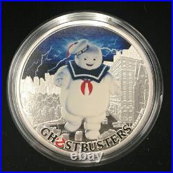 2017 Complete 3-coin SET GHOSTBUSTERS Crew Slimer Stay Puft 3oz SIlver Proof $1