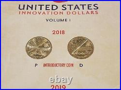 2018-2023, 42 Coin P&D Mint UNC Complete Innovation Dollar Set + Whitman Folder
