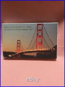 2018 San Francisco Mint Silver Reverse Proof Set Limited Mintage Complete NIB