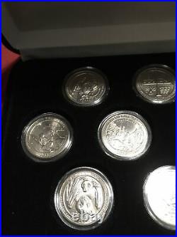 2019 & 2020 10 Coin W BU West Point ATB Quarters Complete Set With Display Box