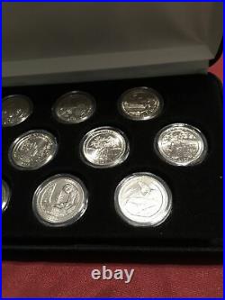 2019 & 2020 10 Coin W BU West Point ATB Quarters Complete Set With Display Box