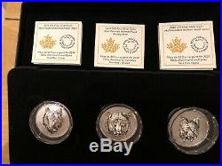 2019-2020 Canada Multifaceted Animal Head Complete $25 3 Coin Set RCM Sold Out