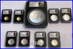 2019 Apollo 11 50th Anniversary Complete 9 Coin Set- Including Half Dollar Set