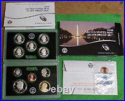 2019 S US MINT SILVER PROOF 10 COINS SET with REVERSE W CENT hr COMPLETE