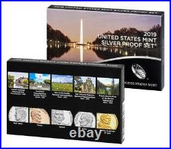2019 Silver Proof Set Complete And COA W Penny New Release With Rev Cent