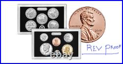 2019 Silver Proof Set Complete And COA W Penny New Release With Rev Cent