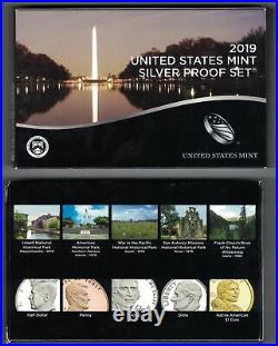 2019 Silver Proof Set Complete with Reverse Proof Penny