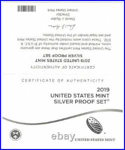 2019 Silver Proof Set Complete with Reverse Proof Penny