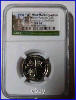 2019 W Complete 5 Coin Quarter Set Graded By Ngc Ms67