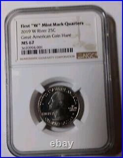 2019 W Complete 5 Coin Quarter Set Graded By Ngc Ms67