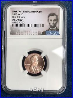 2019 W Lincoln Cent Complete 3 Coin set + 2019 S Lincoln Cent- NGC PF&MS 70 RD