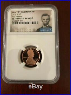 2019-W + PDS Lincoln Cent Complete 6 Coin Set NGC Matched PF&MS 70 RD + BONUS