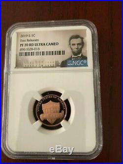 2019-W + PDS Lincoln Cent Complete 6 Coin Set NGC Matched PF&MS 70 RD + BONUS