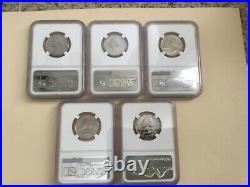 2019 W Quarter Uncirculated Ngc Ms 65 Complete Coin Set Low Mintage! Nice Coins