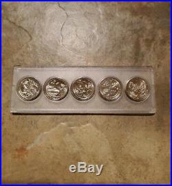 2019 W Quarters Full Complete Set Of All 5 Designs In Display Case. West Point