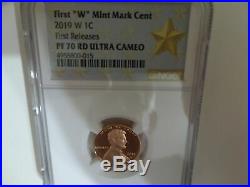 2019-w Complete 3 Coins West Point Lincoln Cent Set Ngc Ms70, Pf70, Rp70 Star