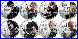 2020 HARRY POTTER SILVER COINS COMPLETE 8-COIN SET WithOGP AND SILVER COA