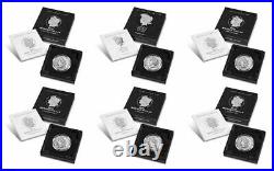 2021 Morgan & Peace Silver Dollar Complete Set 6 Coins CC O Privy D S P US Mint