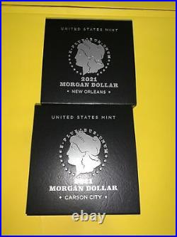2021 Morgan & Peace Silver Dollar Complete Set 6 Coins US Mint CC O Privy D S P