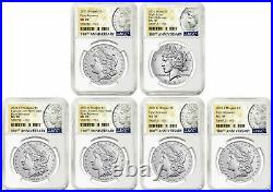 2021 Morgan Peace Silver Dollar Complete Set NGC MS 70 First Releases Presale
