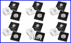 2021 Morgan & Peace Silver Dollars O CC S D P Complete 6 coin set OGP
