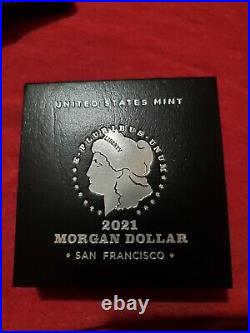 2021 Morgan/Peace Silver Dollars (O, CC, S, D, P) Complete Set 6 Coins IN HAND