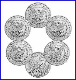2021 Morgan/Peace Silver Dollars (O, CC, S, D, P) Complete Set 6 Coins In Hand