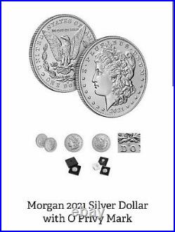 2021 Morgan Silver Dollar COMPLETE SET 6 coins (O, CC, S, D, P, & Peace) PRESALE