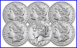 2021 Morgan and Peace Dollar 100th Anniversary 6-pc Complete Set in OGP