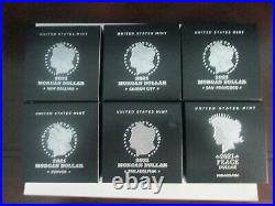 2021 Morgan and Peace Dollar Complete Set CC O D S P & Peace (6 Coins)