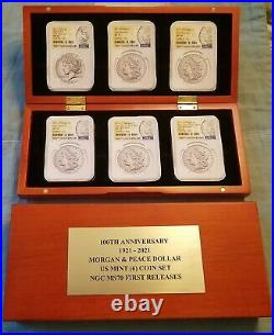 2021 Peace & CC & O Privy S, D & (p) Mint Mark Morgan's Ms70 Complete 6 Coin Set