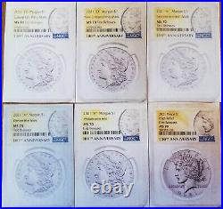 2021 (p) Peace & (p) CC & O Privy S & D Mint Mark Morgan's Complete 6 Coin Set