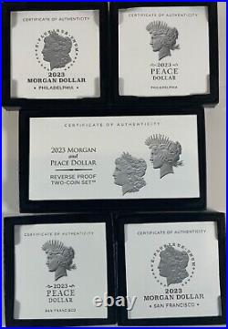 2023 Morgan and Peace Dollar Complete Six Silver Dollar Coin Set