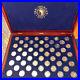 24k Gold Plated State Quarters Complete 50 Coins In a Collectible Wood case UC
