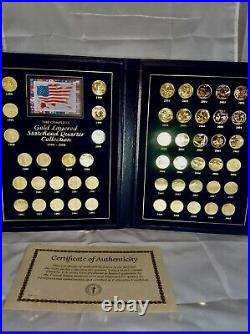 24k The Complete Gold Layered STATEHOOD QUARTER SET 1999-2008. Condition NEW