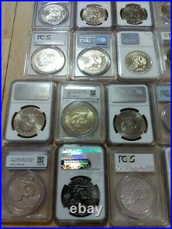 27 Coins Complete Eisenhower Silver Dollar Set All Graded Ngc Pcgs