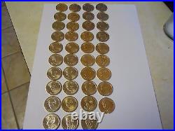 2 of Ea President P&D (78 Coins) 2007-2016 Complete Set $1 Golden Dollars. UNC