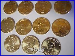 2 of Ea President P&D (78 Coins) 2007-2016 Complete Set $1 Golden Dollars. UNC