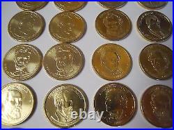 2 of Ea President P&D (78 Coins) 2007-2016 Complete Set $1 Golden Dollars. UNC