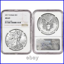 37-pc. 1986 2021 American Silver Eagle Complete Date Set NGC MS69 Large Label
