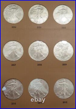 40 Coin 1986 2024 BU ASE Set, Complete American Eagle Silver Dollar Collection