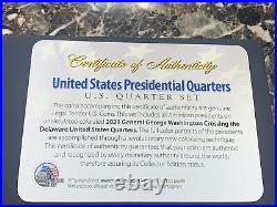 45 COIN COMPLETE SET US PRESIDENTIAL QUARTERS COLORIZED with BOX & COA