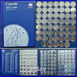 498 Coins 6 Albums 1920-2020 CANADA 1¢-5¢-10¢- 25¢-1$-2$ Almost Complete Sets